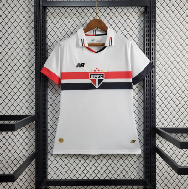 Camisa São Paulo Home 24/25 New Ballance Torcedor Feminina - Branca