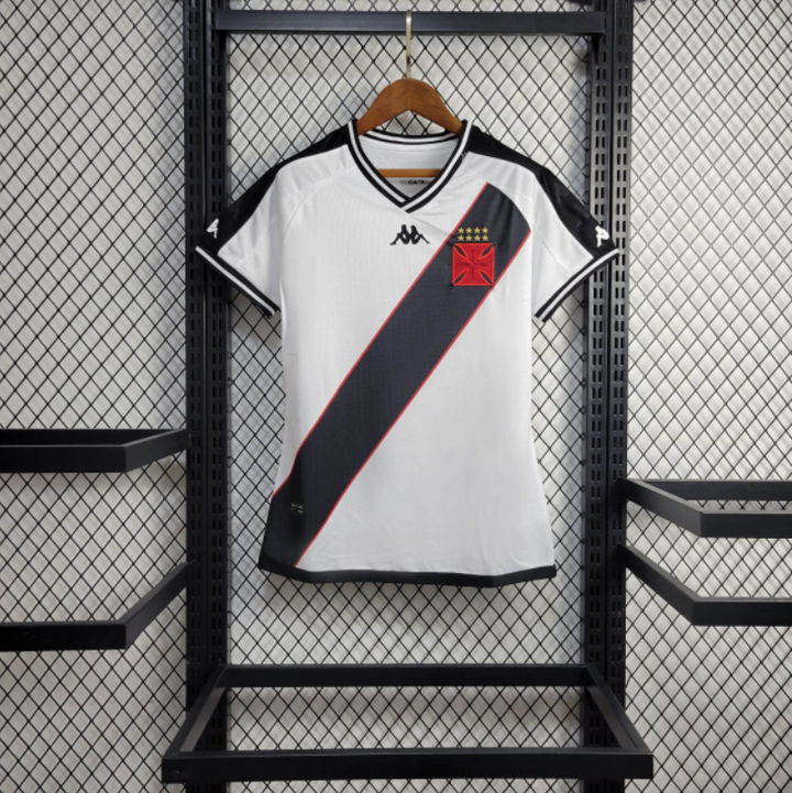 Camisa Vasco da Gama Away 23/24 Torcedor Kappa Feminina - Branca