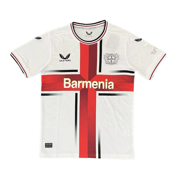 Camisa Bayer Leverkusen Away 24/25 - Branca e vermelha