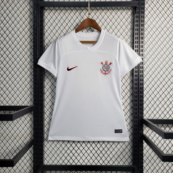 Camisa Corinthians Home 23/24 Nike Torcedor Feminina - Branca