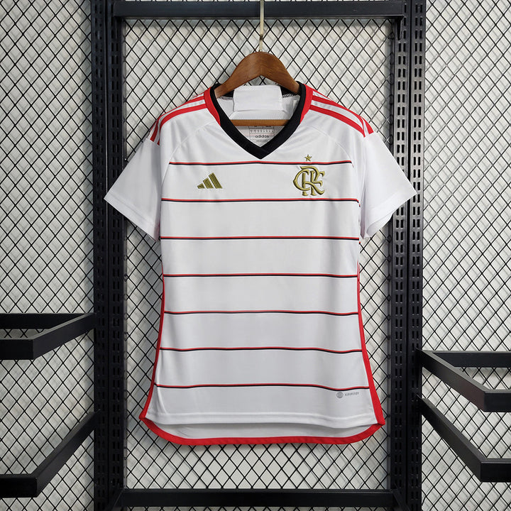 Camisa Flamengo Away 24/25 Adidas Torcedor Feminina - Branca