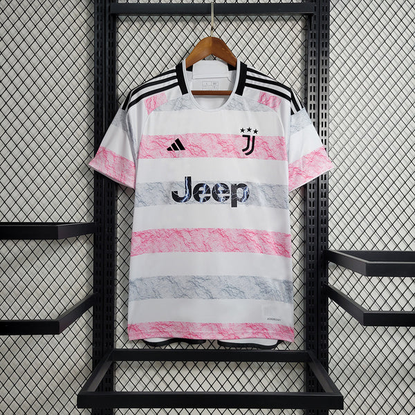 Camisa Juventus II 23/24 Branca e Rosa - Adidas - Masculino Torcedor