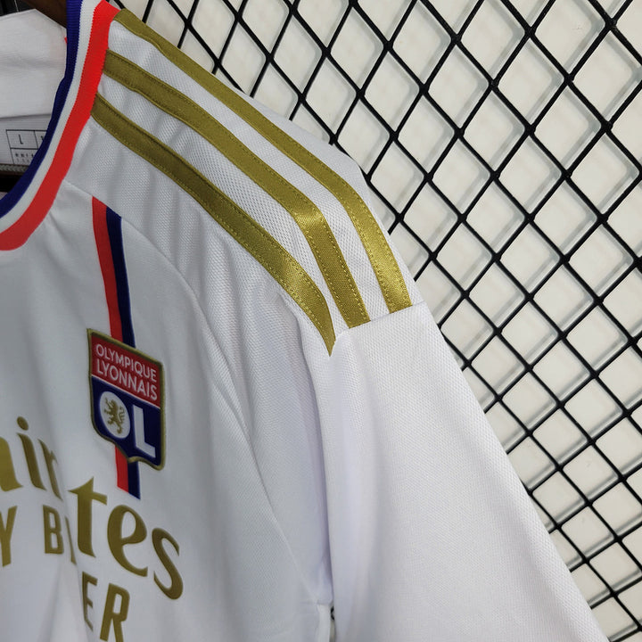 Camisa Lyon Home 23/24 Torcedor Adidas Masculina - Branco