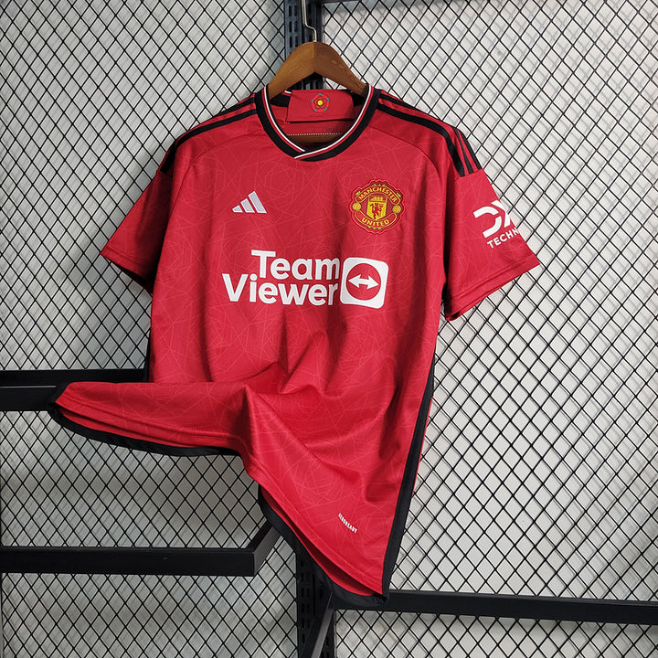 Camisa I Manchester United 23-24 Torcedor Adidas Masculina - Vermelho