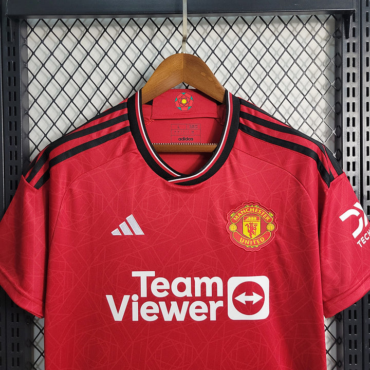 Camisa I Manchester United 23-24 Torcedor Adidas Masculina - Vermelho