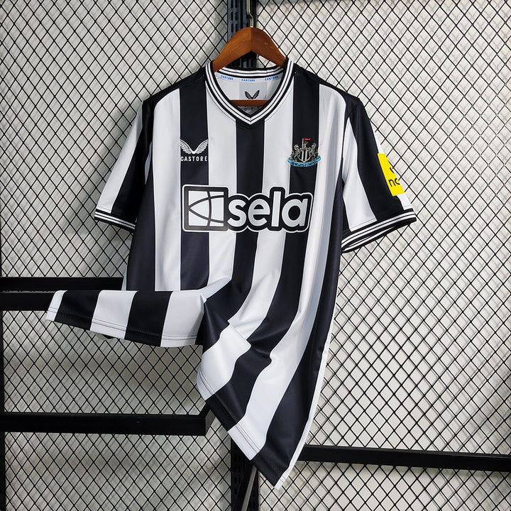 Camisa Newcastle I Home 23/24 Torcedor Castore Masculina - Preto e Branco