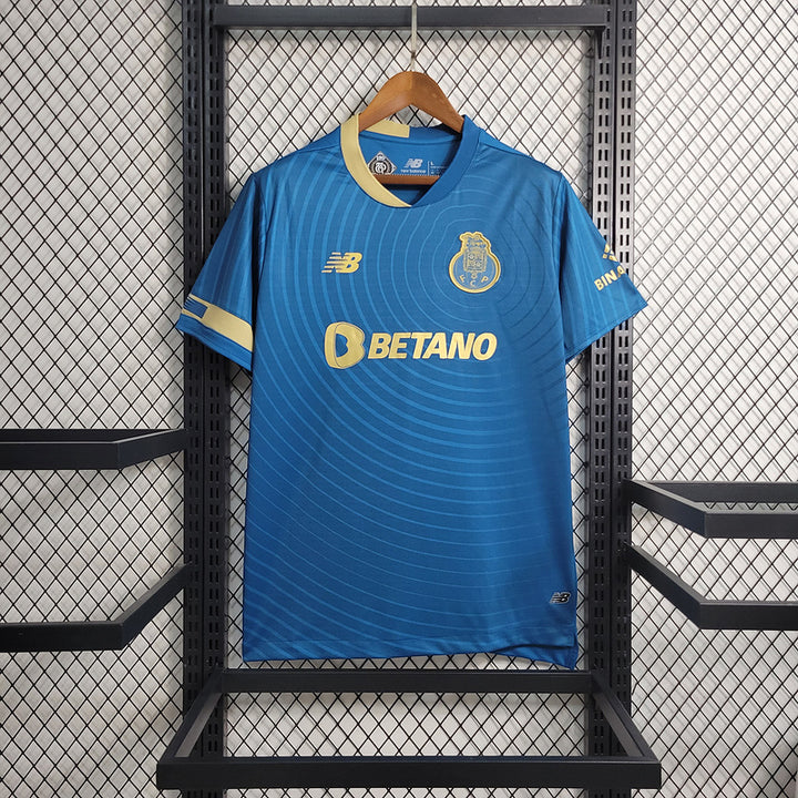 Camisa FC Porto III 23/24 Torcedor New Balance Azul e Dourado 