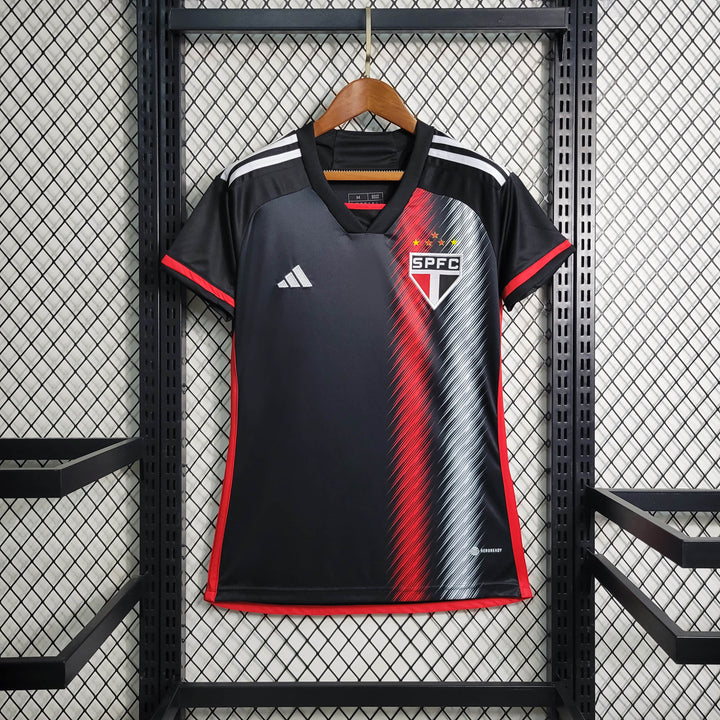 Camisa São Paulo Away 23/24 Adidas Torcedor Feminina - Preta