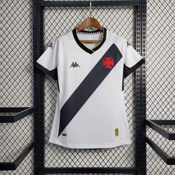 Camisa Vasco da Gama Away 23/24 Torcedor Kappa Feminina - Branca