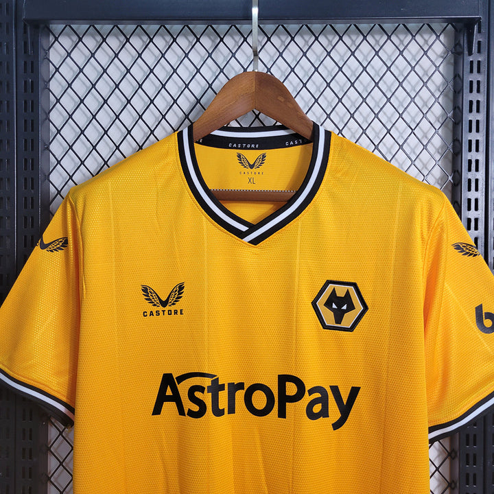 Camisa Wolves Home 23/24 Torcedor Castore Masculino - Amarelo