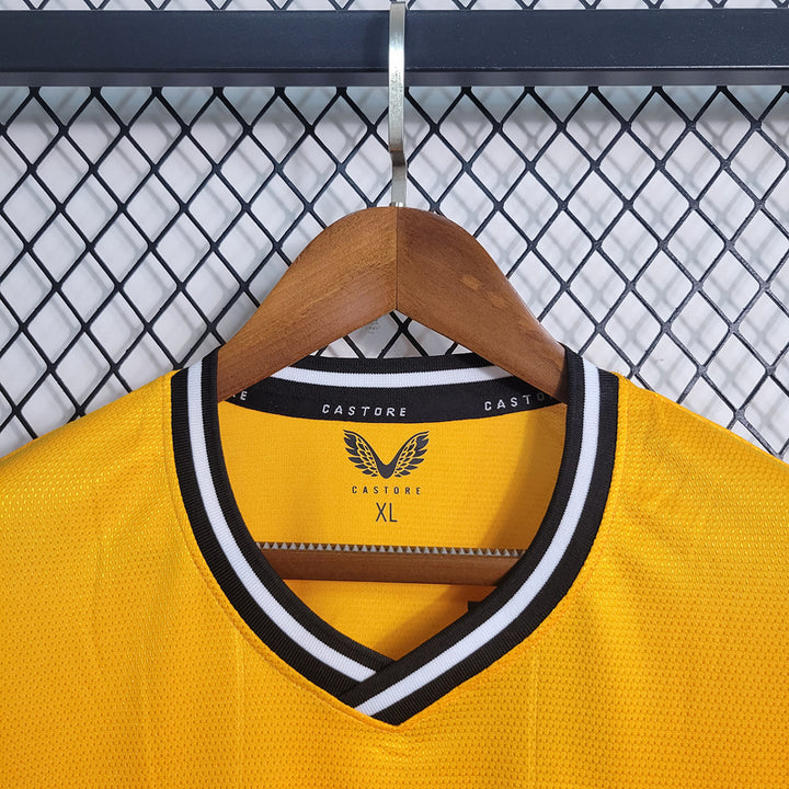 Camisa Wolves Home 23/24 Torcedor Castore Masculino - Amarelo