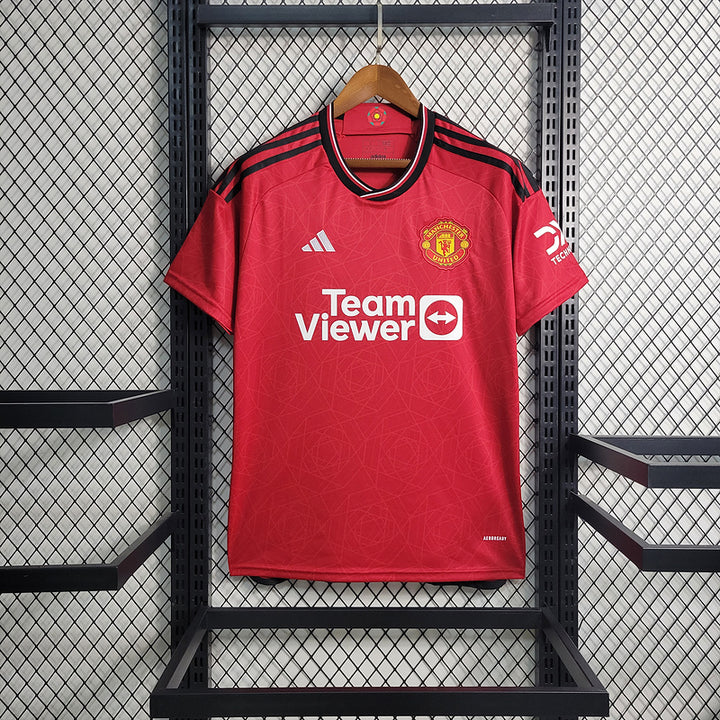 Camisa I Manchester United 23-24 Torcedor Adidas Masculina - Vermelho