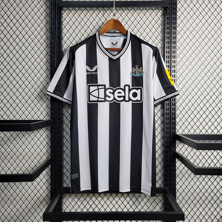 Camisa Newcastle I Home 23/24 Torcedor Castore Masculina - Preto e Branco