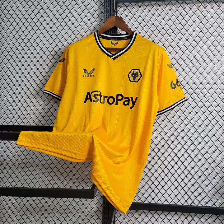 Camisa Wolves Home 23/24 Torcedor Castore Masculino - Amarelo