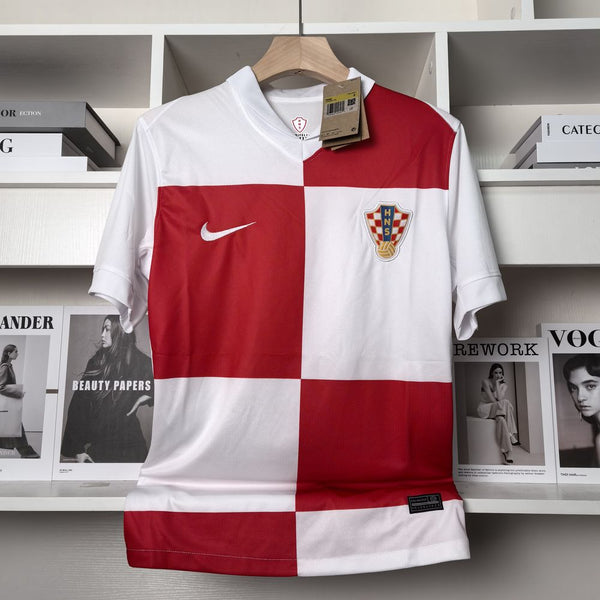 Camisa Croácia Home 24/25 Torcedor Nike Masculina - Vermelha