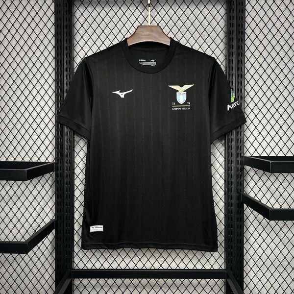 Camisa Lazio Away 24/25 Torcedor Masculina Mizuno - Preta