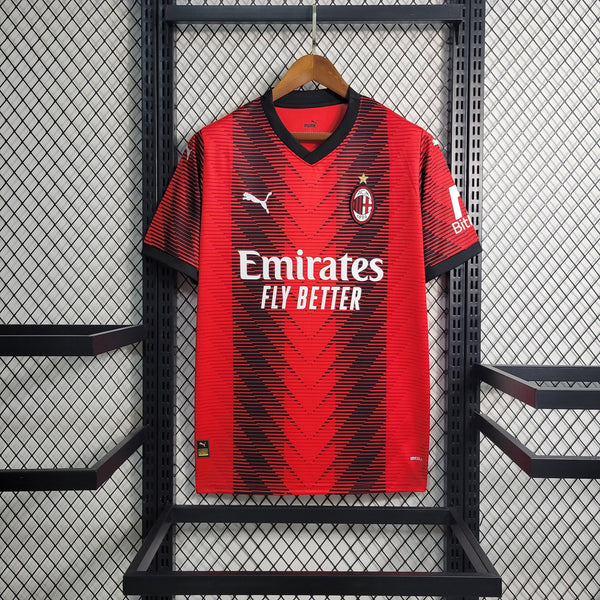 Camisa AC Milan Home 23-24 - Torcedor Puma Masculina - Vermelho-puma-ibrahimovic