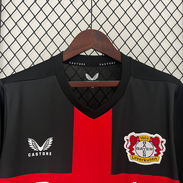 Camisa Bayer Leverkusen Home 23/24 Torcedor Masculino - Preto