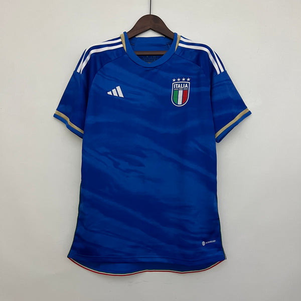 Camisa Itália Home 23/24 Torcedor Adidas Masculina - Azul