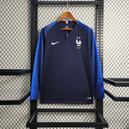 Camisa Retrô França 1998 | Manga Longa - Nike Masculina - Azul