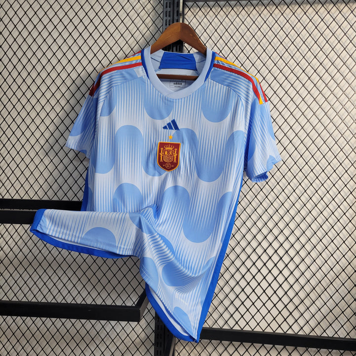 Camisa Espanha Away 22/23 Torcedor Adidas Masculina - Azul Claro