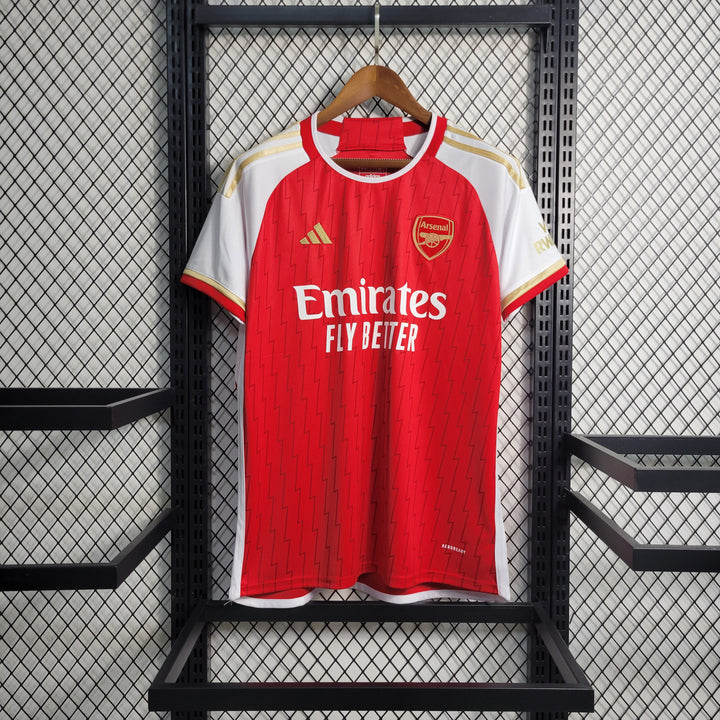 Camisa Arsenal Home 23/24 Torcedor Adidas Masculina - Vermelho e Branco-emirates-adidas-moda-homem-futebol-times