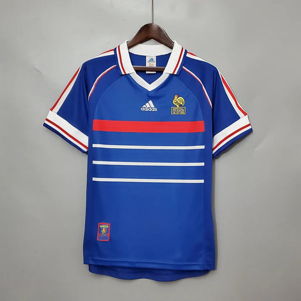 Camisa França Retrô 1998 | Adidas Masculina - Azul - zidane - copa de 1998 - copa do mundo - camisa de futebol