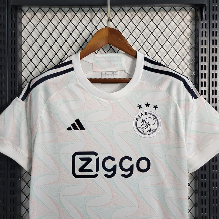 Camisa II Ajax Branca Away 2023/2024 – Adidas Versão Torcedor