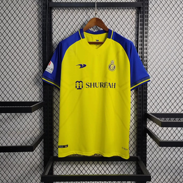 Camisa Al Nassr Home 23/24 Torcedor Nike Masculina - Amarelo e Azul