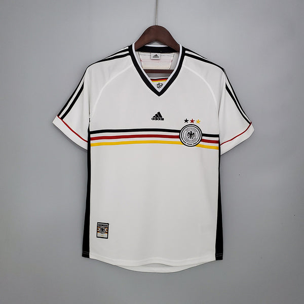 Camisa Retrô Alemanha 1998 | Adidas Masculina - Branca