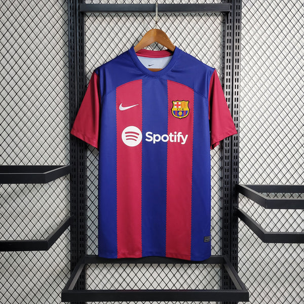 Camisa Barcelona Home - 23/24 Torcedor Nike Masculina-ronaldinho-messi-spotify-futebol-neymar-guardiola