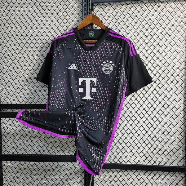 Camisa Bayern de Munique II 23/24 Torcedor Adidas Masculina-roxo-preto-lewandowisk-champions