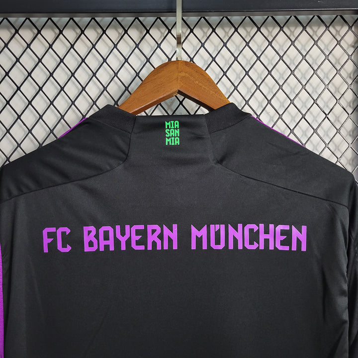 Camisa Bayern de Munique II 23/24 Torcedor Adidas Masculina-roxo-preto-lewandowisk-champions