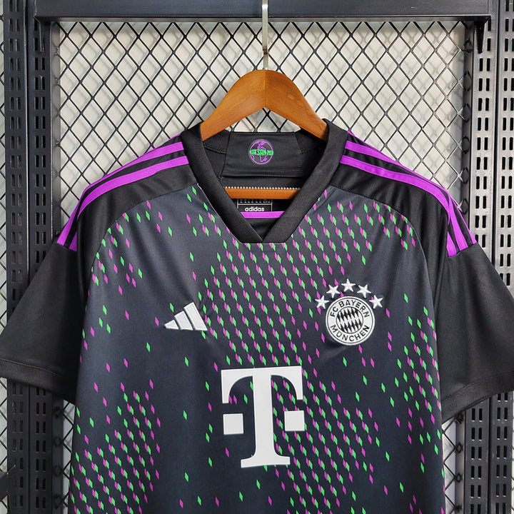 Camisa Bayern de Munique II 23/24 Torcedor Adidas Masculina-roxo-preto-lewandowisk-champions