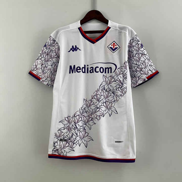 Camisa Fiorentina Away 23/24 Torcedor Kappa Masculina - Branca