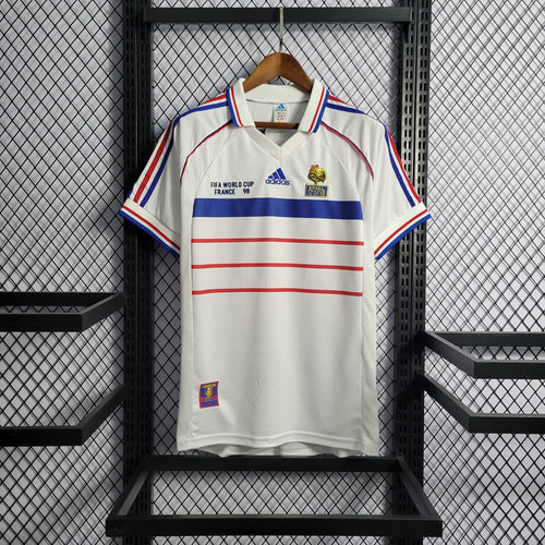 Camisa Retrô França 1998 | Adidas Masculina - Branca