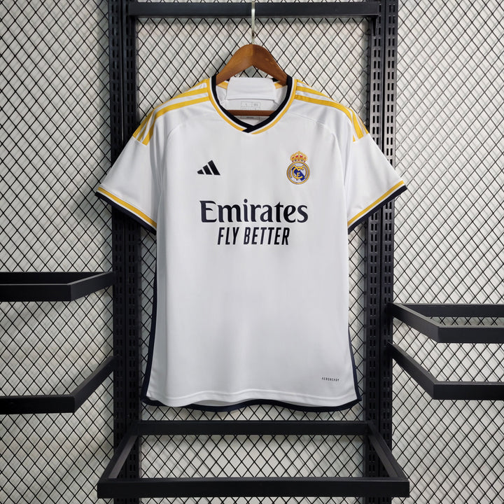 Camisa Real Madrid I 23/24 Torcedor Adidas Masculina - Branco-emirates-cr7-futebol-camisadetime