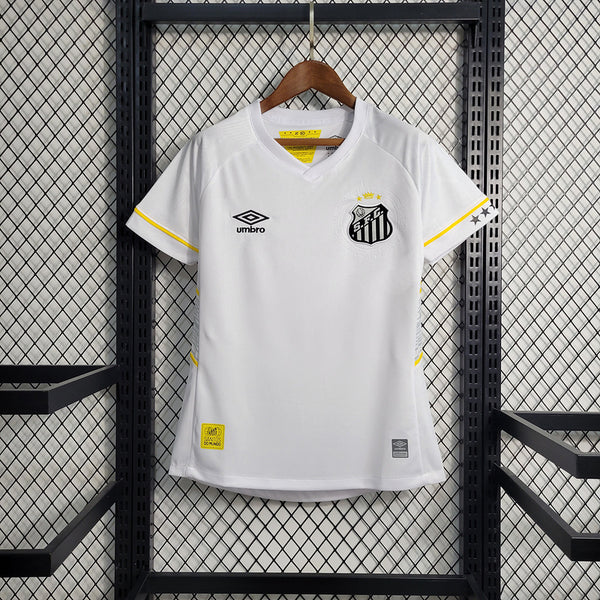 Camisa Santos Home 23/24 Torcedor Umbro Feminina - Branca