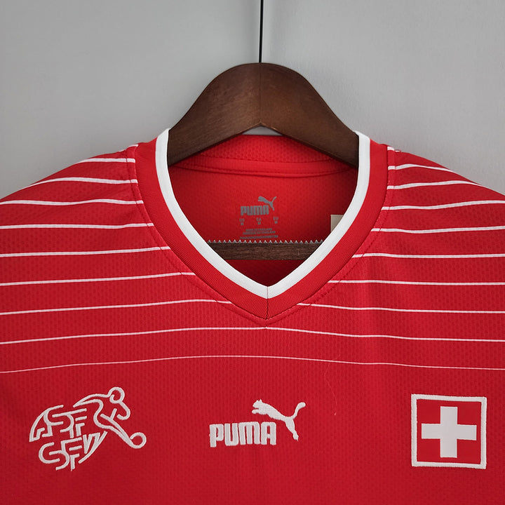 Camisa Suiça Home 22/23 Torcedor Puma Masculina - Vermelha