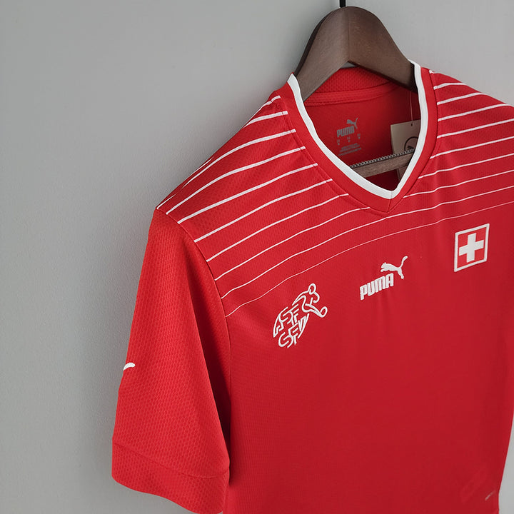 Camisa Suiça Home 22/23 Torcedor Puma Masculina - Vermelha