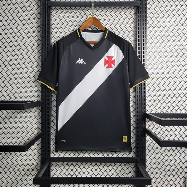 Camisa Vasco da Gama Home 23/24 Torcedor Kappa Masculina - Preta