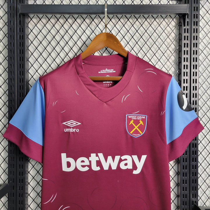 Camisa West Ham Home 2023/2024 Torcedor Umbro Masculino