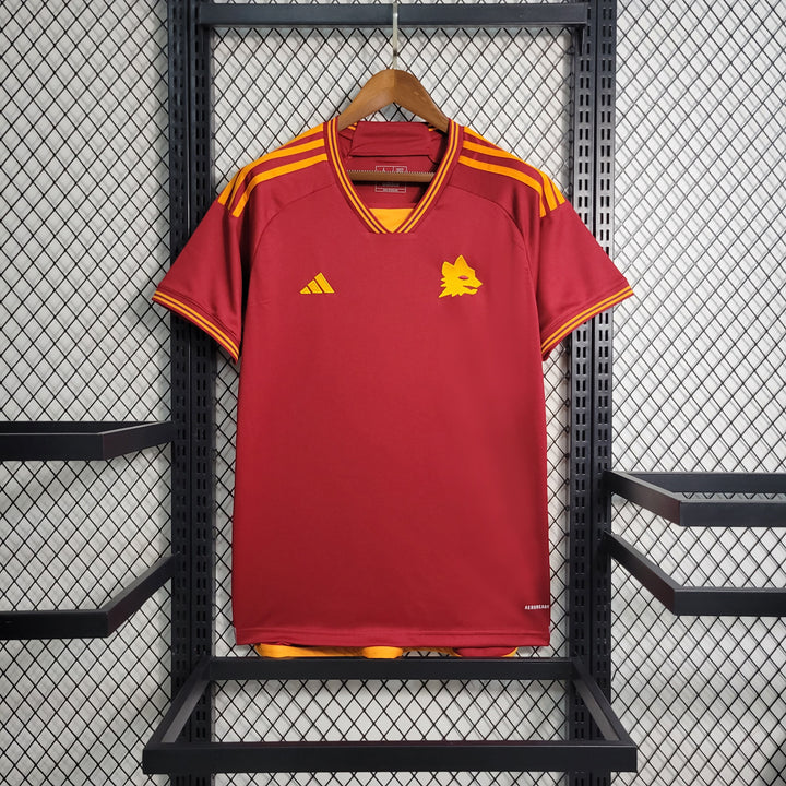 Camisa Roma Home 23/24 s/n° Torcedor Adidas Masculina - Vermelho