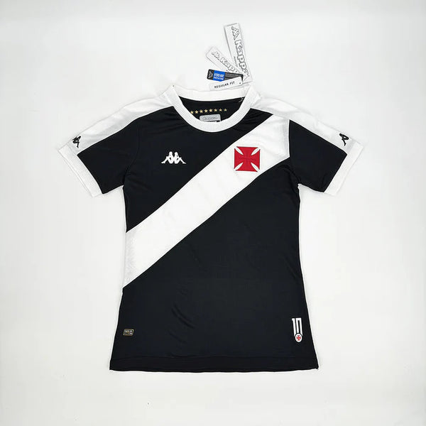 Camisa Vasco da Gama Home 24/25 Torcedor Kappa Feminina - Preta