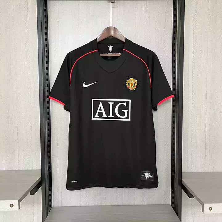 Camisa Manchester United Away 07/08 - Modelo Retrô - Preta