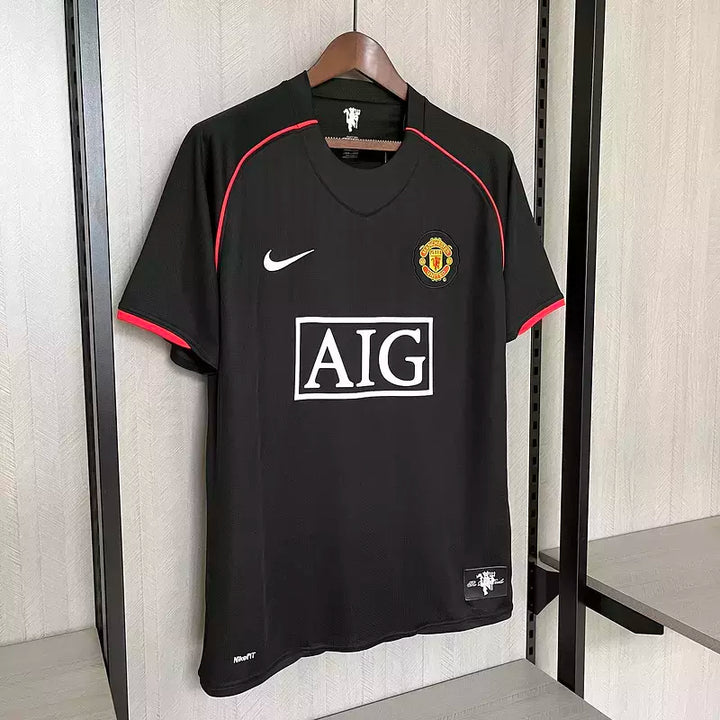 Camisa Manchester United Away 07/08 - Modelo Retrô - Preta