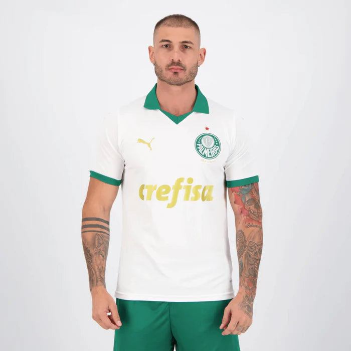 Camisa Palmeiras Away 24/25 Torcedor Puma Masculina - Branca