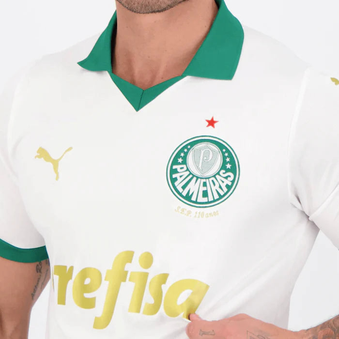 Camisa Palmeiras Away 24/25 Torcedor Puma Masculina - Branca