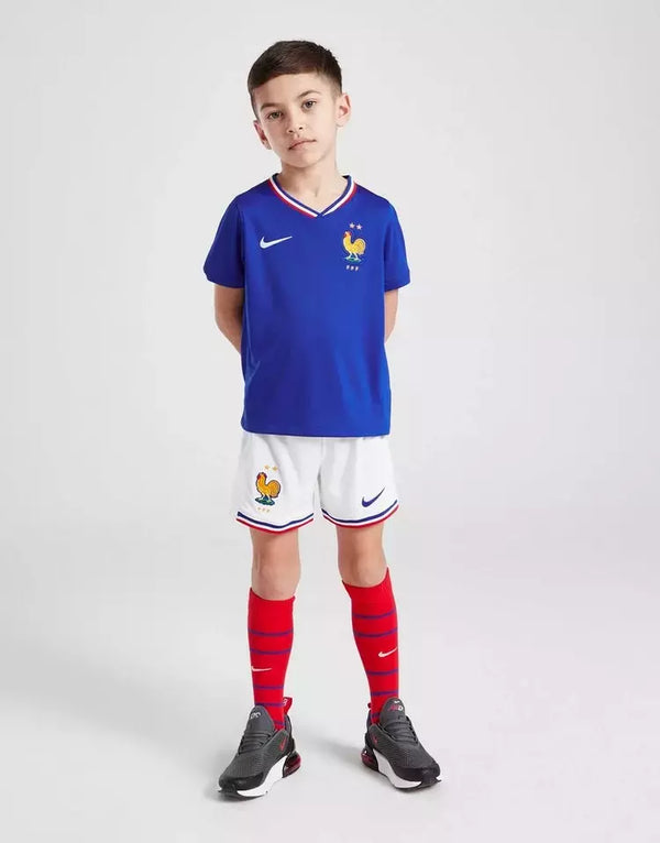 Conjunto Infantil da França 2024/25 Nike Azul