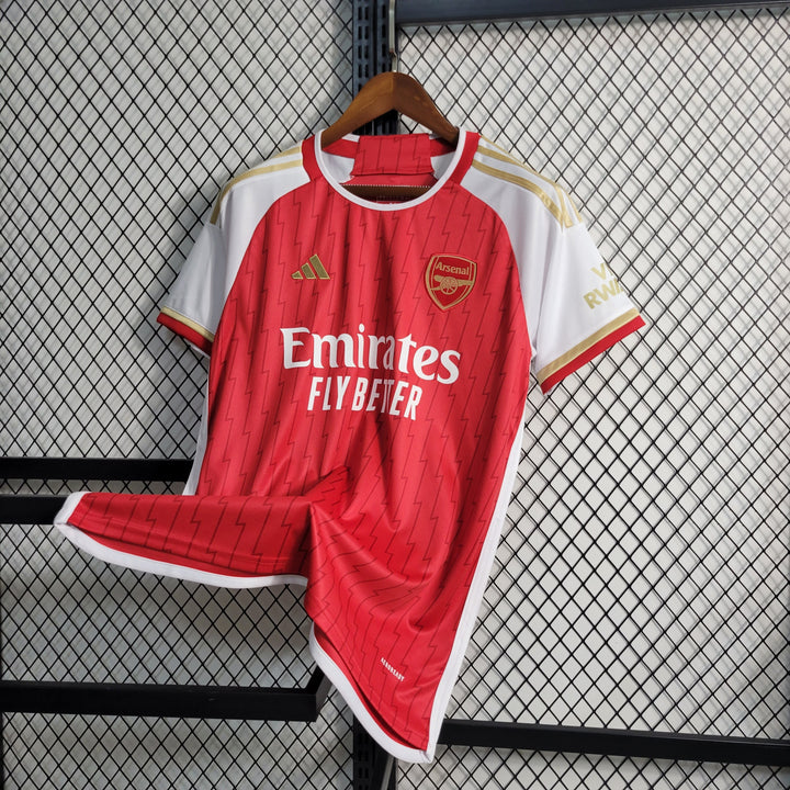 Camisa Arsenal Home 23/24 Torcedor Adidas Masculina - Vermelho e Branco-emirates-adidas-moda-homem-futebol-times